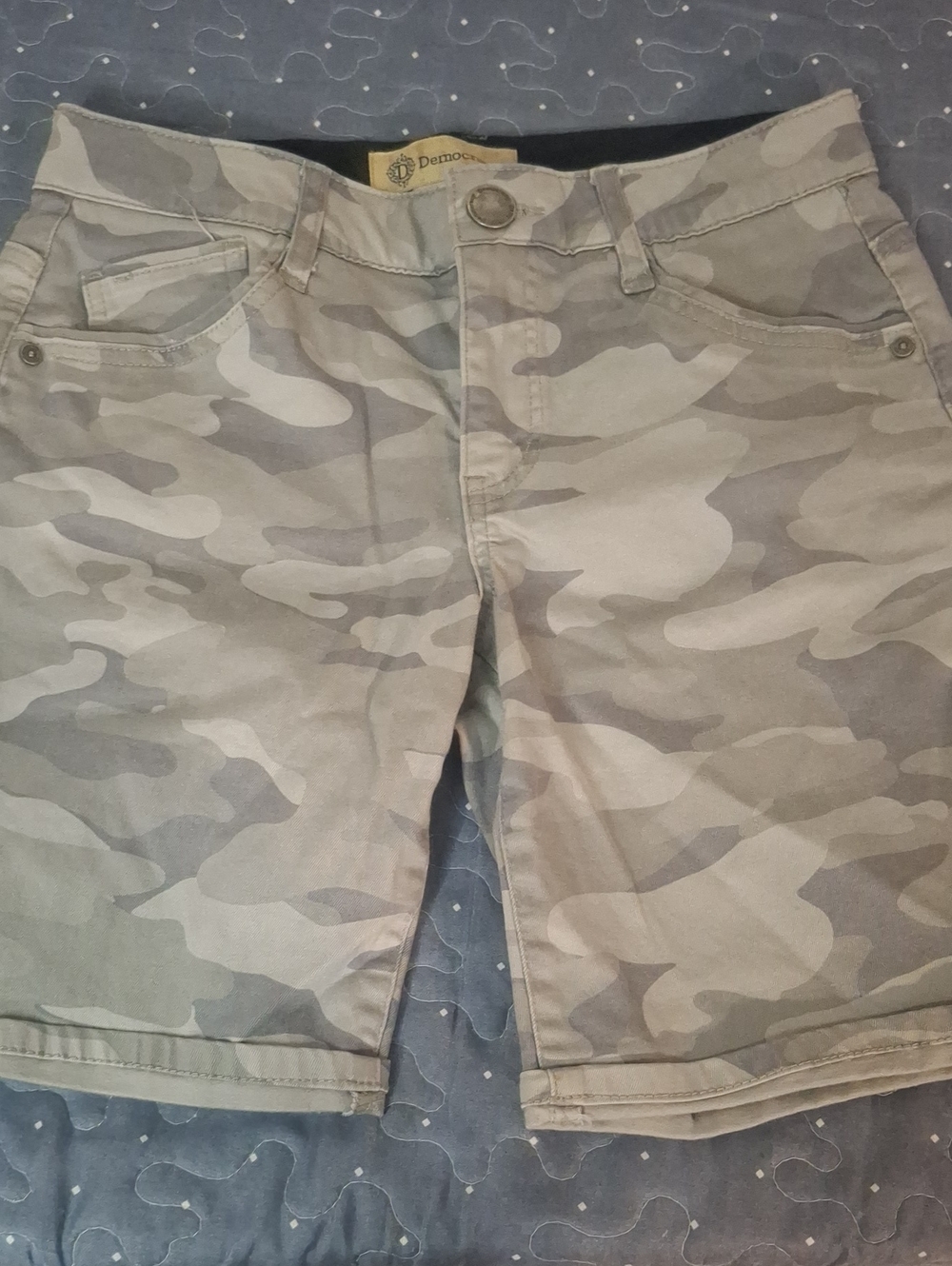 Democracy Women's Gray Camo Bermuda Shorts